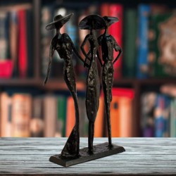 Ladies At The Races Elur Iron Figurine 27Cm Mocha