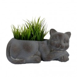 Europa Cat 15cm Fibre Clay Planter