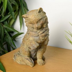 Europa Cat Carved 25cm Ornament