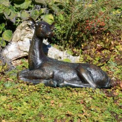 Europa Deer Lying Large 36cm Aluminium Ornament