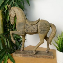 Europa Horse Carved 39cm Ornament