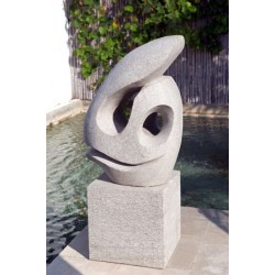 Skyline Fish Face Sculpture + Plinth