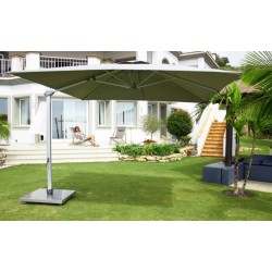 Skyline Aruba Grey Cantiliver 3M Square Parasol With Base And Cover