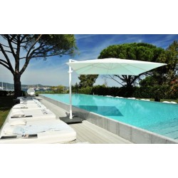 Skyline Aruba Natural 3M Cantilever Square Parasol With Base And Cover