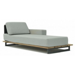 Skyline Ona Dark Grey Poly Strap Left Chaise