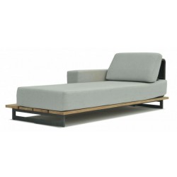 Skyline Ona Dark Grey Poly Strap Right Chaise