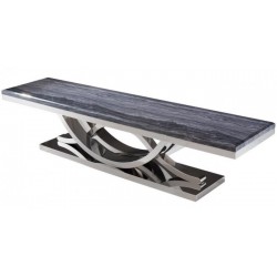 Venus Grey Marble And Chrome Entertainment Unit
