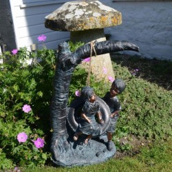 Europa Tyre Swing Statue Bronze Effect