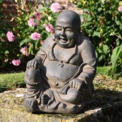 Buddhist Monk Sitting Rust Effect