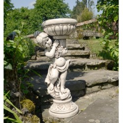 Janet Girl Planter Antique Stone Effect